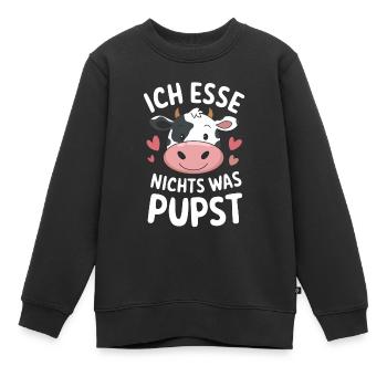 Végétarien Végétalien Végétarien Végétarien - Sweat Premium enfant bio - noir - Devant - AI Model Kid Female (0cm)