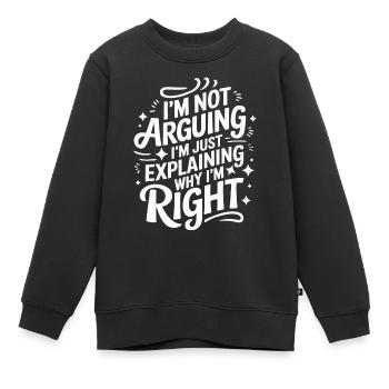 Frau Ehefrau Partnerin Familie Verheiratet - Kinder Premium Organic Sweatshirt - Schwarz - Vorne - AI Model Kid Female (0cm)
