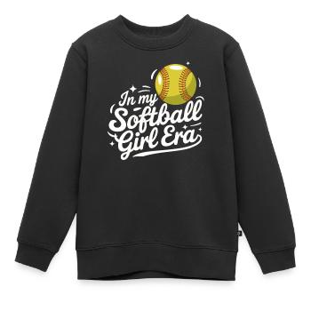 Softball Sport Softball Spieler - Kinder Premium Organic Sweatshirt - Schwarz - Vorne - AI Model Kid Female (0cm)