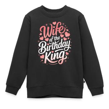 Frau Ehefrau Partnerin Familie Verheiratet - Kinder Premium Organic Sweatshirt - Schwarz - Vorne - AI Model Kid Female (0cm)
