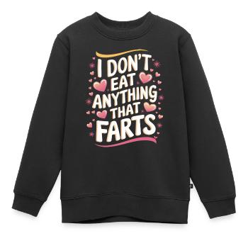 Vegetarian Vegan Veggie Vegetarian - Kids Premium Organic Sweatshirt - black - Front - AI Model Kid Female (0cm)