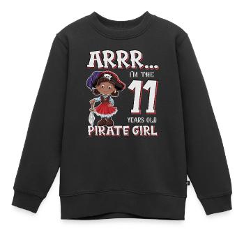Pirate Boy 11 Jahre alter Pirat 11. Geburtstag - Kinder Premium Organic Sweatshirt - Schwarz - Vorne - AI Model Kid Female (0cm)