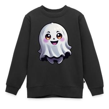 Happy Halloween Geist Gespenst - Kinder Premium Organic Sweatshirt - Schwarz - Vorne - AI Model Kid Female (0cm)