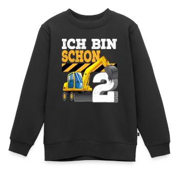 2. Geburtstag Bagger 2 Jahre Junge - Kinder Premium Organic Sweatshirt - Schwarz - Vorne - AI Model Kid Female (0cm)