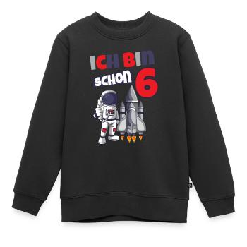 6. Geburtstag Astronaut 6 Jahre Weltraum - Kinder Premium Organic Sweatshirt - Schwarz - Vorne - AI Model Kid Female (0cm)