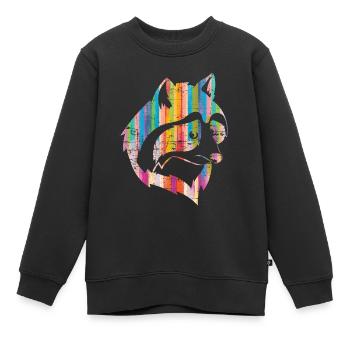 Ratons laveurs cadeau raton laveur - Sweat Premium enfant bio - noir - Devant - AI Model Kid Female (0cm)