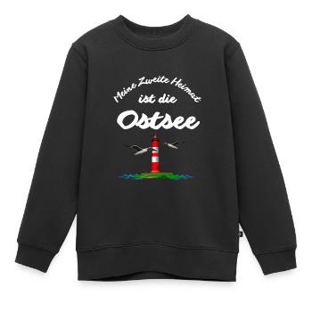 Ostsee-Meine Zweite Heimat ist die Ostsee - Kinder Premium Organic Sweatshirt - Schwarz - Vorne - AI Model Kid Female (0cm)