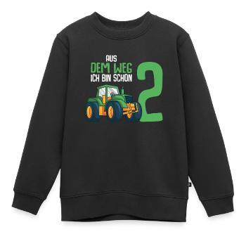 2. Geburtstag Traktor Trecker 2 Jahre Kinder - Kinder Premium Organic Sweatshirt - Schwarz - Vorne - AI Model Kid Female (0cm)