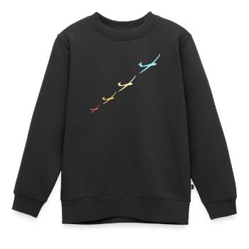segelflug vintage tshirt geschenk - Kinder Premium Organic Sweatshirt - Schwarz - Vorne - AI Model Kid Female (0cm)