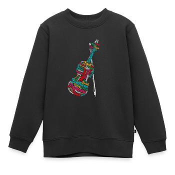 Classical composer Classical music violin - Kids Premium Organic Sweatshirt - black - Front - AI Model Kid Female (0cm)