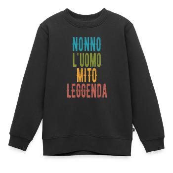 Nonno Uomo Mito Leggenda Regalo - Kinder Premium Organic Sweatshirt - Schwarz - Vorne - AI Model Kid Female (0cm)