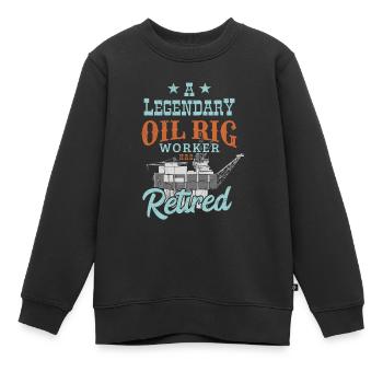 Travailleur retraité des plates-formes pétrolières - Sweat Premium enfant bio - noir - Devant - AI Model Kid Female (0cm)
