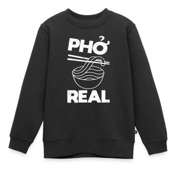 Pho Suppe Lustig - Kinder Premium Organic Sweatshirt - Schwarz - Vorne - AI Model Kid Female (0cm)