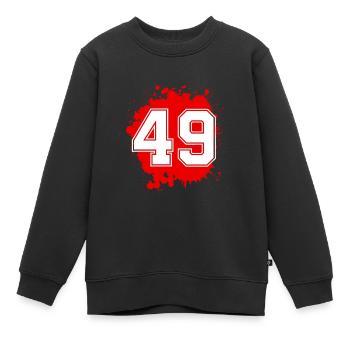 49 nombre de taches - Sweat Premium enfant bio - noir - Devant - AI Model Kid Female (0cm)
