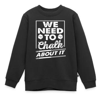Billard Kreide Pun Lustiger Poolspieler - Kinder Premium Organic Sweatshirt - Schwarz - Vorne - AI Model Kid Female (0cm)