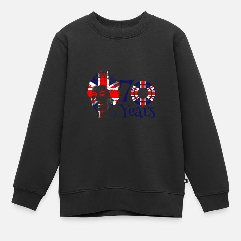 Le jubilé de platine de la reine 2022 | ROYAUME-UNI - Sweat Premium enfant bio - noir