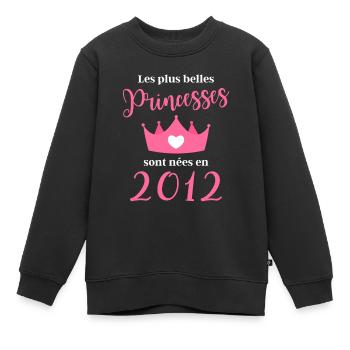 9 - Sweat Premium enfant bio - noir - Devant - AI Model Kid Female (0cm)