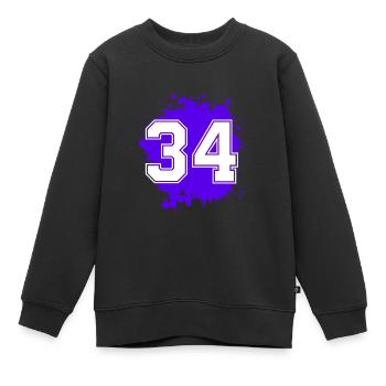 34 Nombre d’objets blob - Sweat Premium enfant bio - noir - Devant - AI Model Kid Female (0cm)
