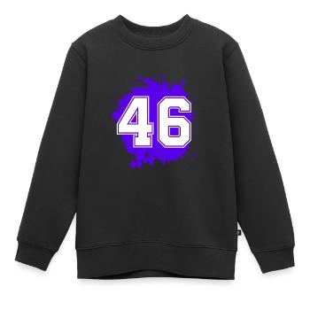 46 Nombre d’objets blob - Sweat Premium enfant bio - noir - Devant - AI Model Kid Female (0cm)