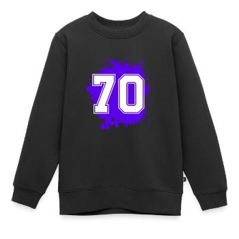 70 Nombre d’objets blob - Sweat Premium enfant bio - noir - Devant - AI Model Kid Female (0cm)
