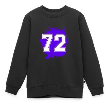 72 Nombre d’objets blob - Sweat Premium enfant bio - noir - Devant - AI Model Kid Female (0cm)