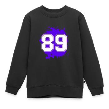 89 Nombre d’objets blob - Sweat Premium enfant bio - noir - Devant - AI Model Kid Female (0cm)