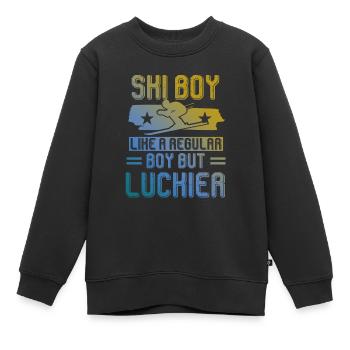 ski junge - Kinder Premium Organic Sweatshirt - Schwarz - Vorne - AI Model Kid Female (0cm)