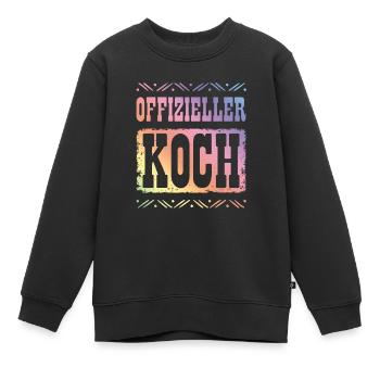 Premium Koch - Kinder Premium Organic Sweatshirt - Schwarz - Vorne - AI Model Kid Female (0cm)