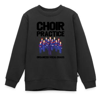 Pratique chorale Chaos vocal organisé - Sweat Premium enfant bio - noir - Devant - AI Model Kid Female (0cm)