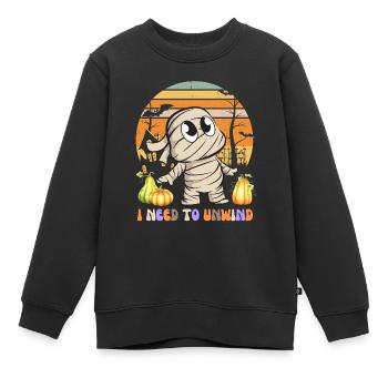 ICH MUSS MICH ENTSPANNEN - Kinder Premium Organic Sweatshirt - Schwarz - Vorne - AI Model Kid Female (0cm)
