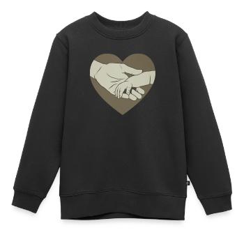 Vater und Kind lieben neuen Vater, der Babys Hand hält - Kinder Premium Organic Sweatshirt - Schwarz - Vorne - AI Model Kid Female (0cm)