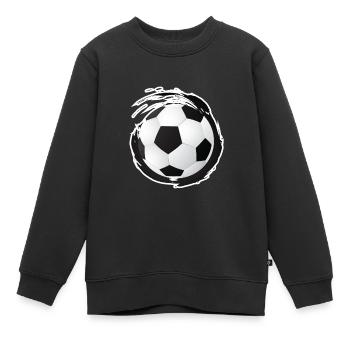 Fußball Fußballspiel Fußballer Fußballspieler - Kinder Premium Organic Sweatshirt - Schwarz - Vorne - AI Model Kid Female (0cm)
