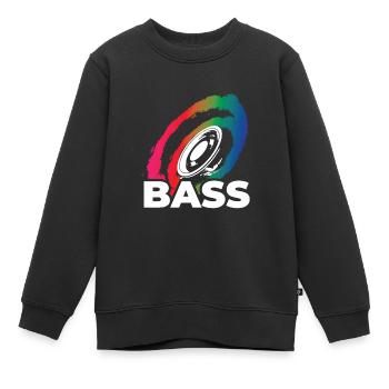 Musique Bass Dubstep Musique Musicstar bassiste DJ - Sweat Premium enfant bio - noir - Devant - AI Model Kid Female (0cm)