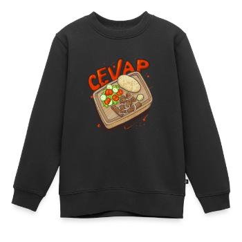 Cevap Saucisses Grillées Serbes Cevapi - Sweat Premium enfant bio - noir - Devant - AI Model Kid Female (0cm)