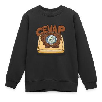 Cevap Saucisses Grillées Serbes Cevapi - Sweat Premium enfant bio - noir - Devant - AI Model Kid Female (0cm)