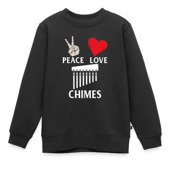 Carillons Instrument de musique Instrument de cloche - Sweat Premium enfant bio - noir - Devant - AI Model Kid Female (0cm)