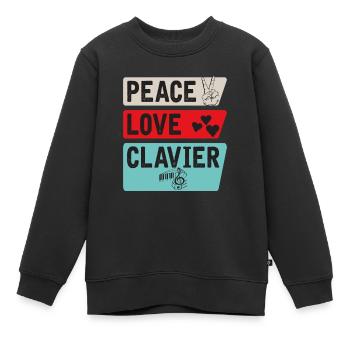 Clavier Instrument de musique Piano Clavier - Sweat Premium enfant bio - noir - Devant - AI Model Kid Female (0cm)
