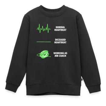 Job Coach Drôle Job Coach Worker - Sweat Premium enfant bio - noir - Devant - AI Model Kid Female (0cm)
