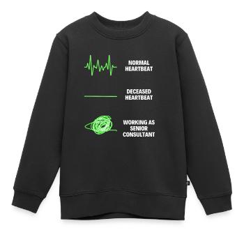 Consultant principal Travailleur professionnel - Sweat Premium enfant bio - noir - Devant - AI Model Kid Female (0cm)