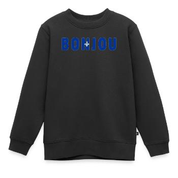 Bonjou Bonjour Pays Créole - Sweat Premium enfant bio - noir - Devant - AI Model Kid Female (0cm)