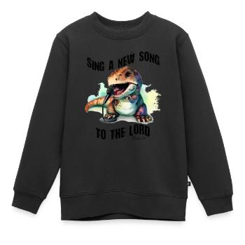 DLM KIDS NEW SONG B1U - Kids Premium Organic Sweatshirt - black - Front - AI Model Kid Female (0cm)
