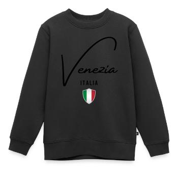 J’aime Venise, Venise Italie - Sweat Premium enfant bio - noir - Devant - AI Model Kid Female (0cm)
