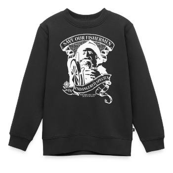 Fishermen WH - Kinder Premium Organic Sweatshirt - Schwarz - Vorne - AI Model Kid Female (0cm)