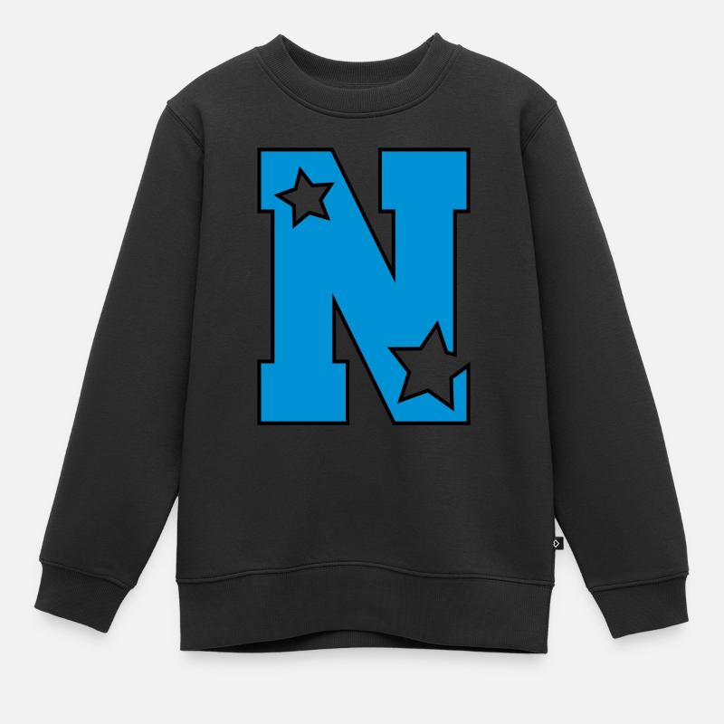 lettern - Kids Premium Organic Sweatshirt - black
