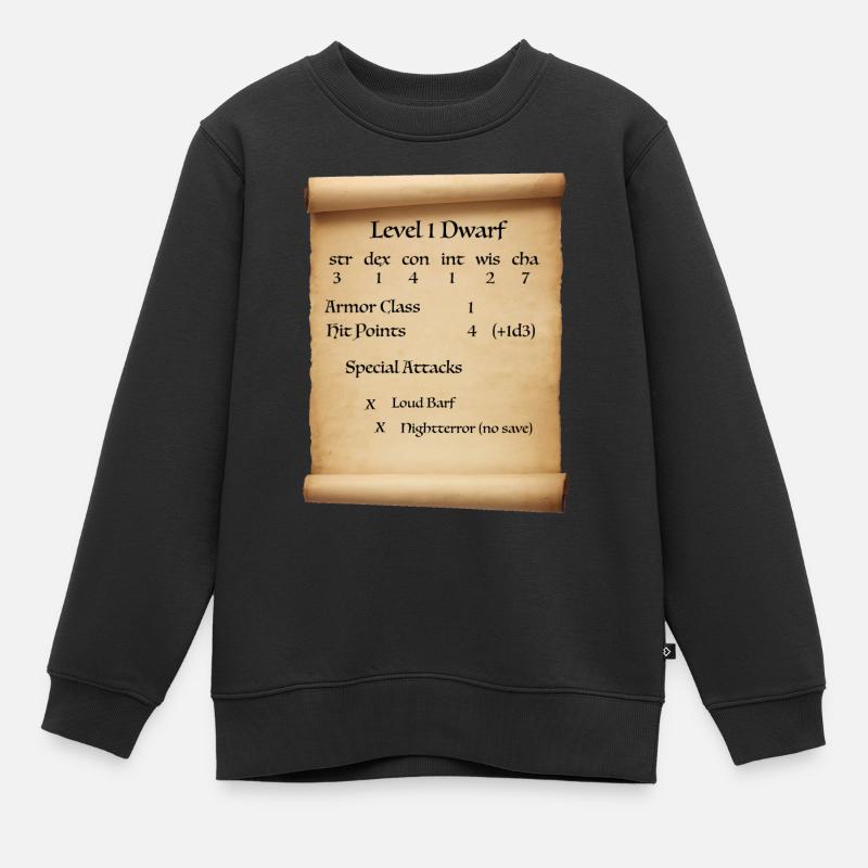 Niveau 1 Nain - Sweat Premium enfant bio - noir
