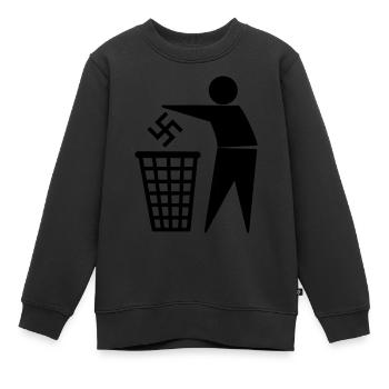 Antifa - Kinder Premium Organic Sweatshirt - Schwarz - Vorne - AI Model Kid Female (0cm)