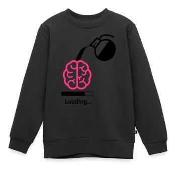 Coffee loading to Brain - Kinder Premium Organic Sweatshirt - Schwarz - Vorne - AI Model Kid Female (0cm)