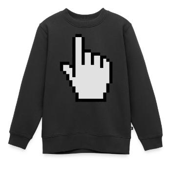 Mouse pointer - Sweat Premium enfant bio - noir - Devant - AI Model Kid Female (0cm)