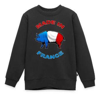 charcutier cochonnailles - Kids Premium Organic Sweatshirt - black - Front - AI Model Kid Female (0cm)