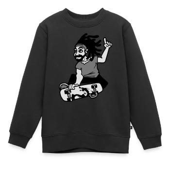 rasta lustig - Kinder Premium Organic Sweatshirt - Schwarz - Vorne - AI Model Kid Female (0cm)